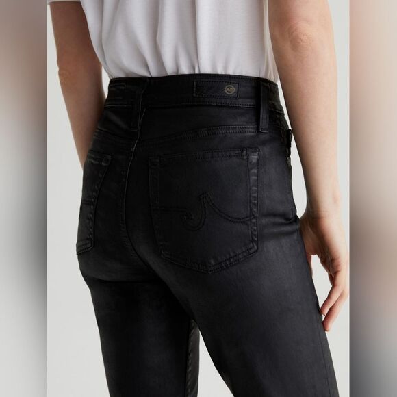 AG Adriano Goldschmied Mari Leatherette Straight Jeans size 29 NWT - Picture 5 of 16